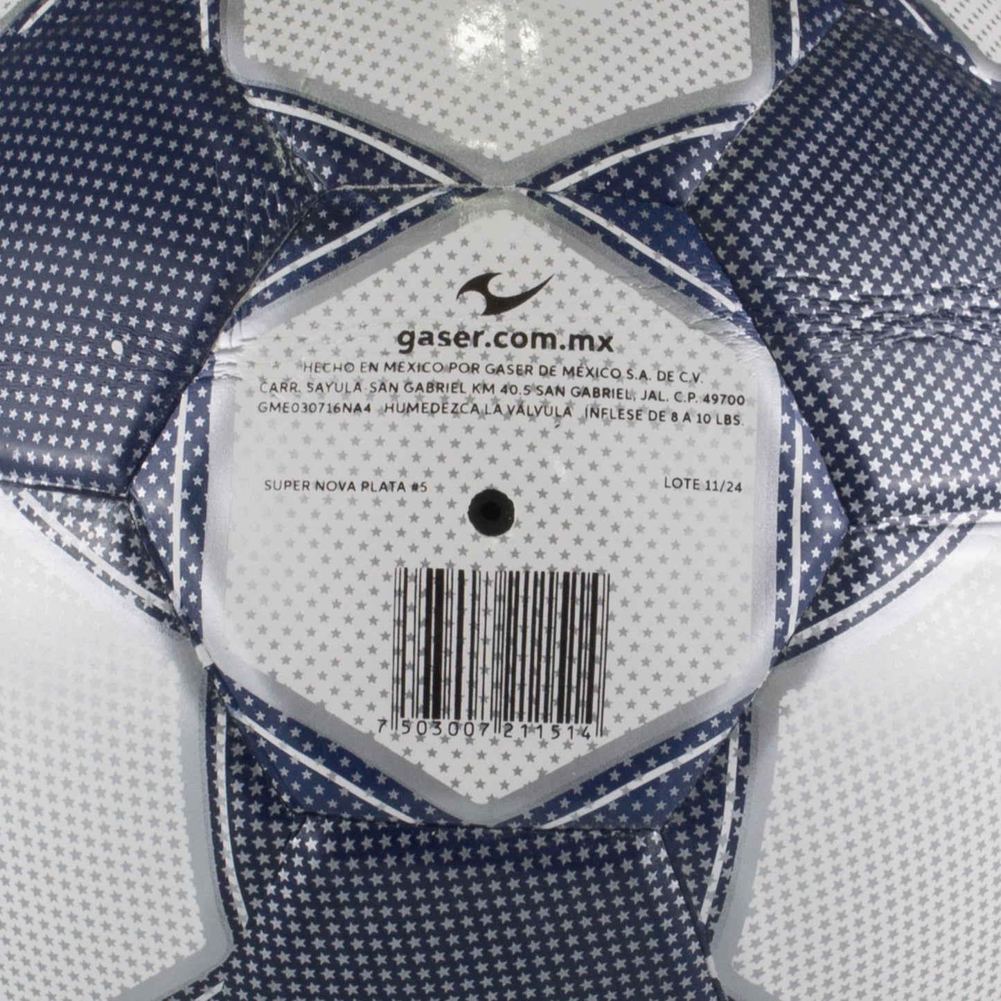 Balón de Fútbol Gaser Super Nova Plata No. 5