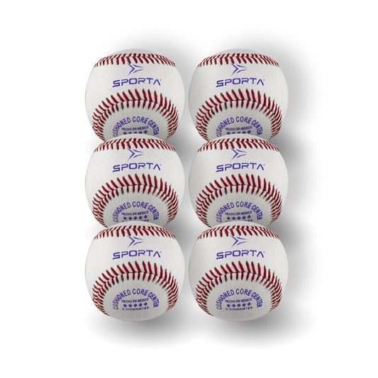 Pelotas de Béisbol 9” Piel de Res | Núcleo de Hule | Entrenamiento y Práctica