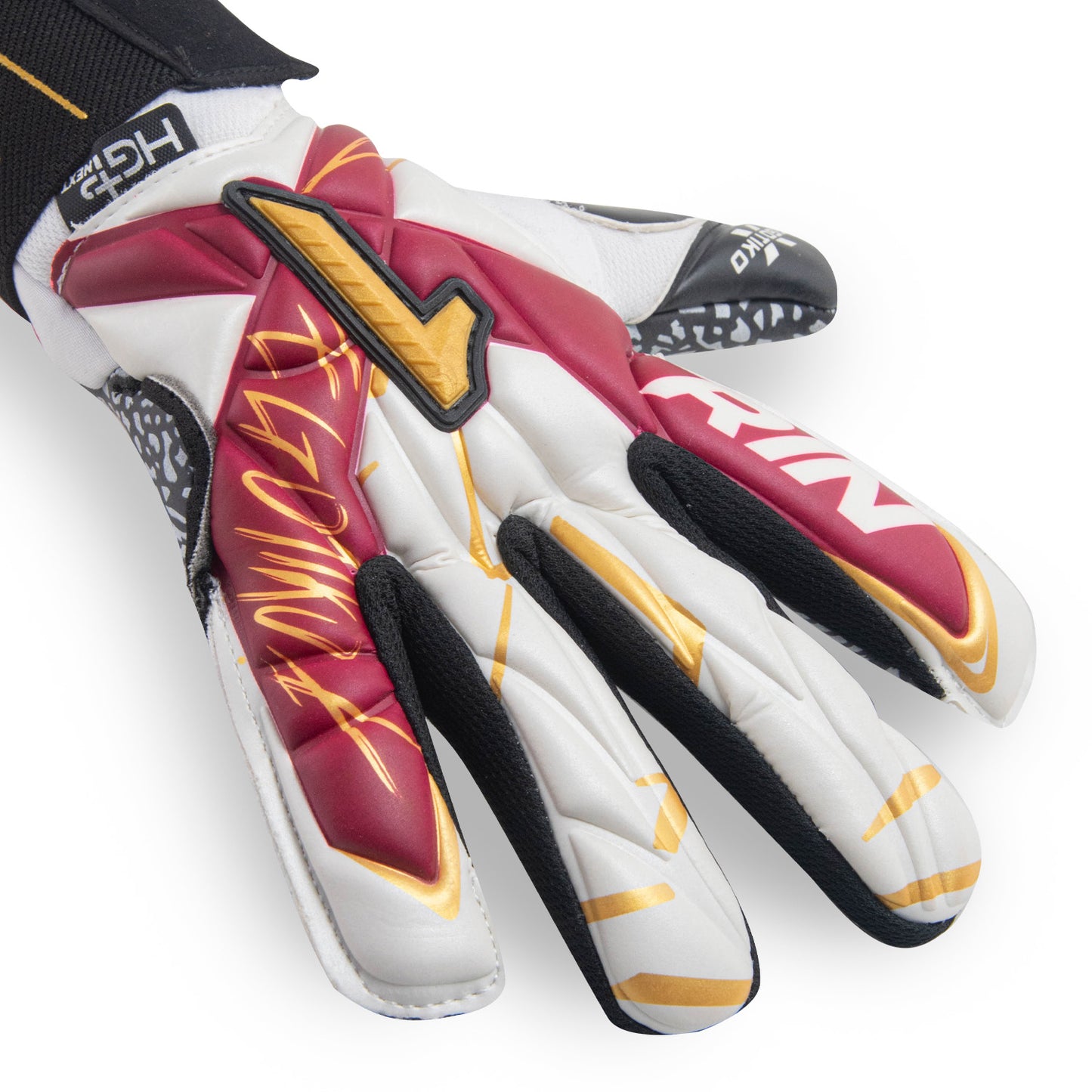 Guantes de Portero Rinat Egotiko X Prime | Corte híbrido Evo Cut | Látex HG+ Next | Vino