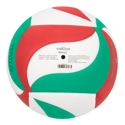 Balón de Voleibol Molten V5M2200 Soft No. 5 | Tricolor | EVA Foam