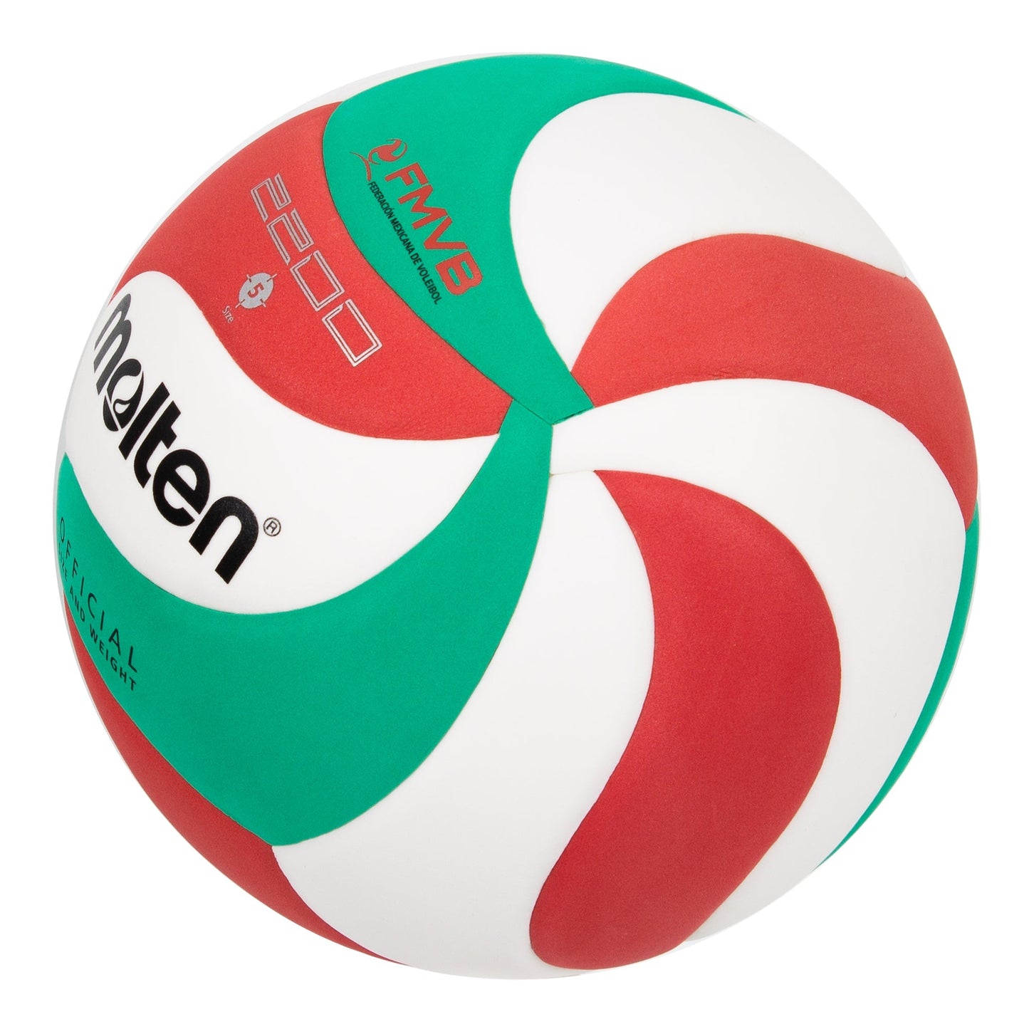Balón de Voleibol Molten V5M2200 Soft No. 5 | Tricolor | EVA Foam