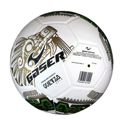 Balón de Fútbol Gaser Quetza Gold No. 5 | Tamaño Oficial | Entrenamiento y Partido