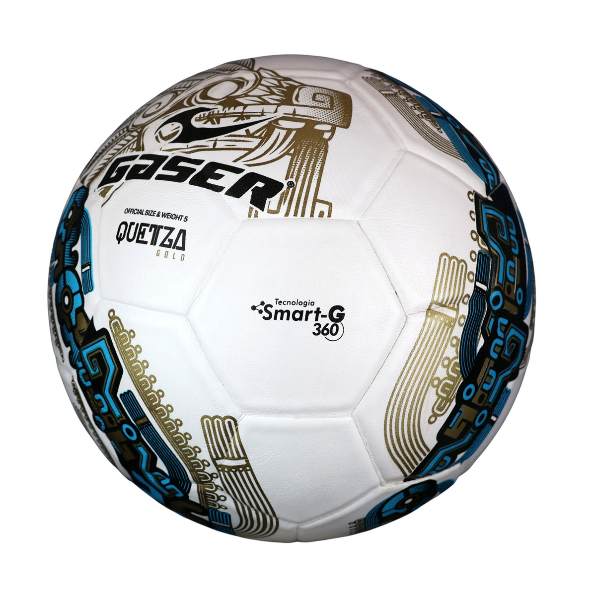 Balón de Fútbol Gaser Quetza Gold No. 5 | Tamaño Oficial | Entrenamiento y Partido