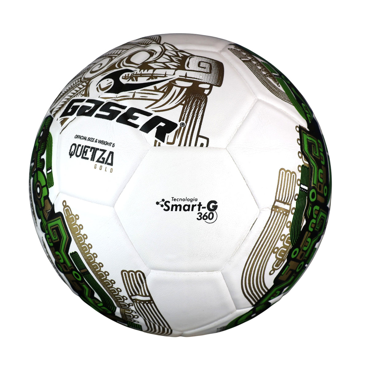 Balón de Fútbol Gaser Quetza Gold No. 5 | Tamaño Oficial | Entrenamiento y Partido