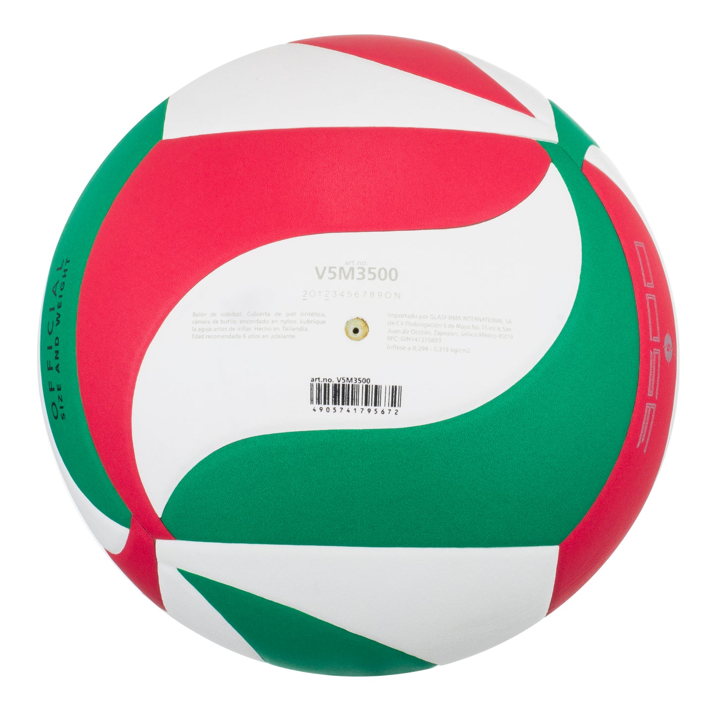 Balón de Voleibol Molten V5M3500 de Piel Sintética | Oficial FMVB |