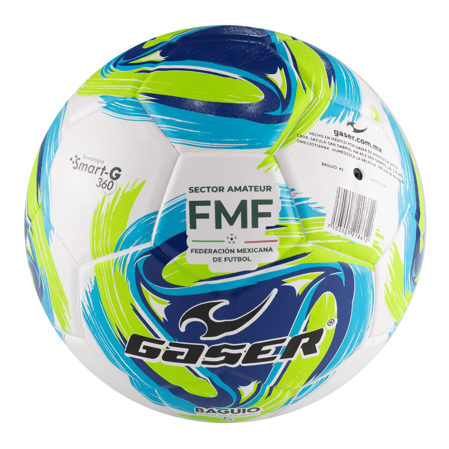 Gaser Balón de Fútbol Baguio No. 5 Laminado | Oficial Tamaño y Peso