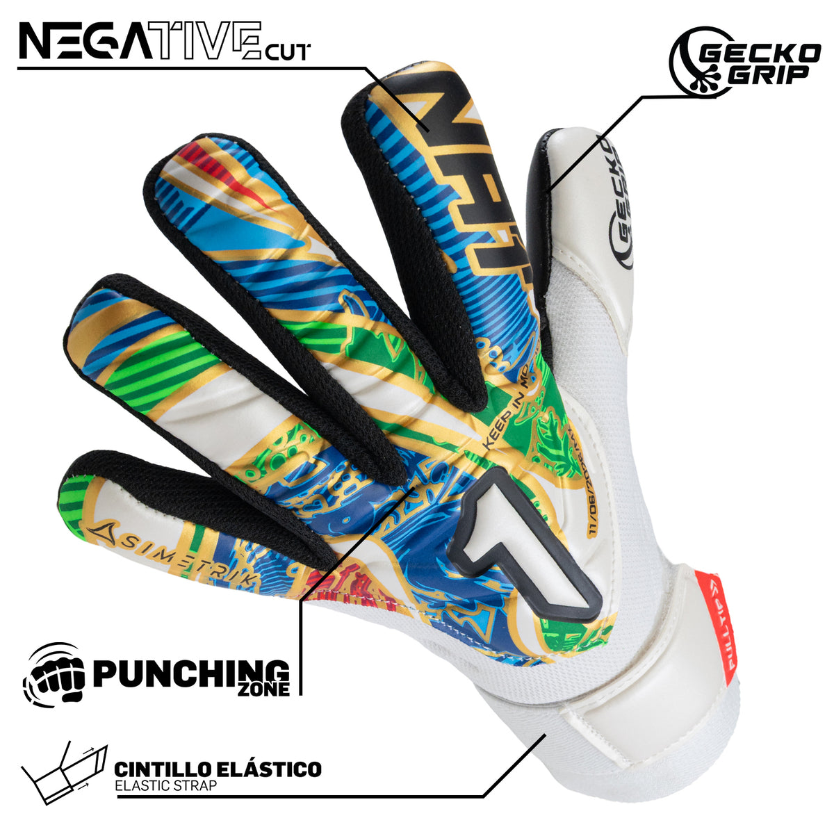 Guantes de Portero Rinat Asimetrik Training Spines Edición Conmemorativa | Varillas | Gecko Grip