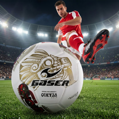 Balón de Fútbol Gaser Quetza Gold No. 5 | Tamaño Oficial | Entrenamiento y Partido