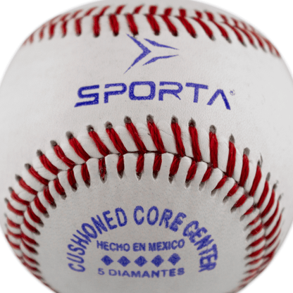 Pelotas de Béisbol 9” Piel de Res | Núcleo de Hule | Entrenamiento y Práctica