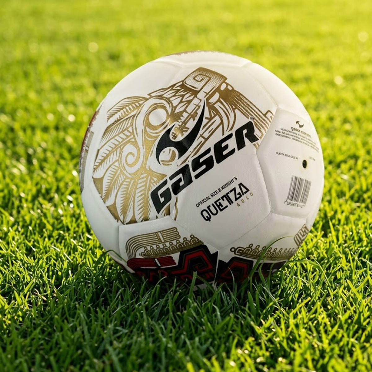 Balón de Fútbol Gaser Quetza Gold No. 5 | Tamaño Oficial | Entrenamiento y Partido