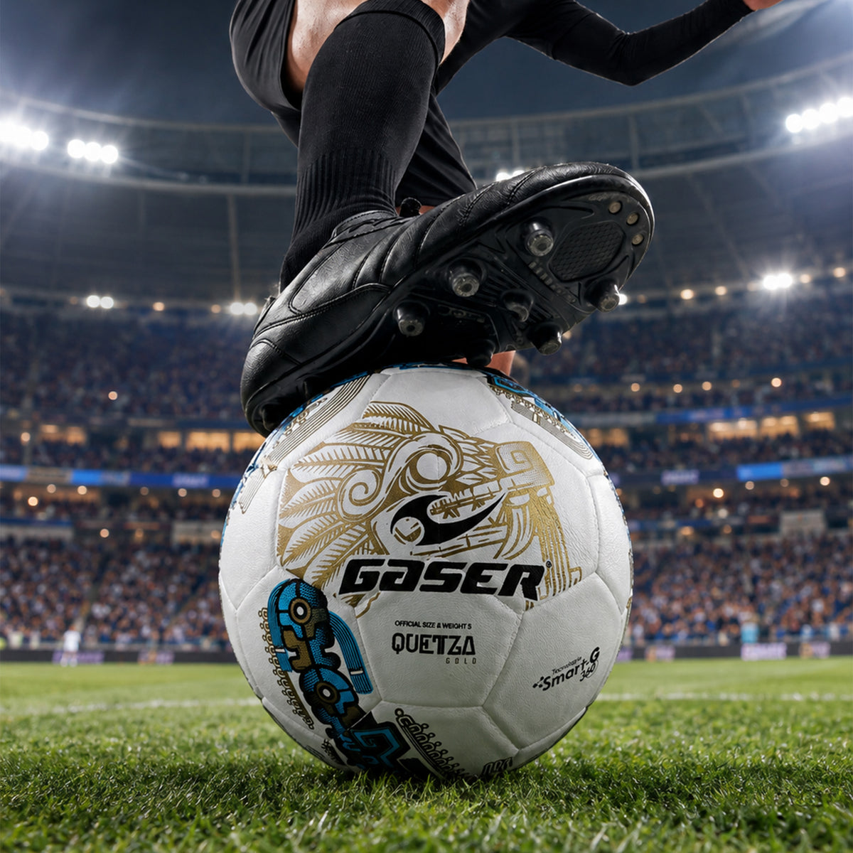 Balón de Fútbol Gaser Quetza Gold No. 5 | Tamaño Oficial | Entrenamiento y Partido