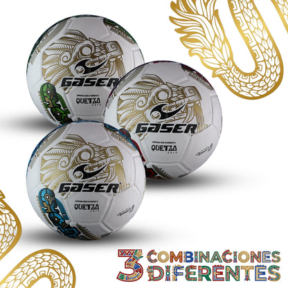Balón de Fútbol Gaser Quetza Gold No. 5 | Tamaño Oficial | Entrenamiento y Partido