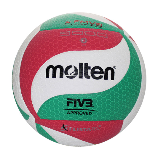 Balón de Voleibol Molten V5M5000 FLISTATEC de Piel Sintética | Oficial FMVB y FIVB | No. 5 | Profesional