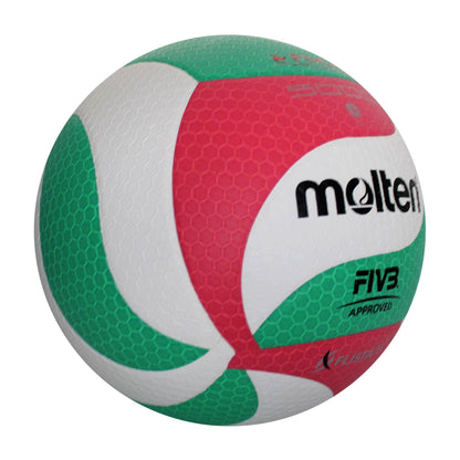 Balón de Voleibol Molten V5M5000 FLISTATEC de Piel Sintética | Oficial FMVB y FIVB | No. 5 | Profesional
